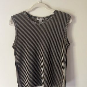 Vintage Plisse ribbed tank top